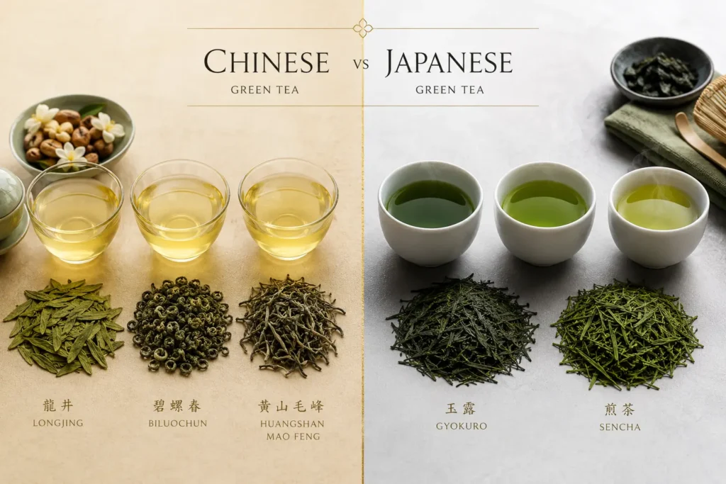 Chinese Green Tea vs Japanese Green Tea